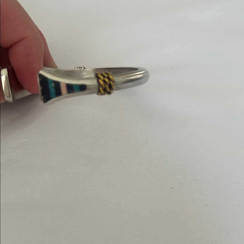 Kiel James Patrick Silver and Blue Oar Anchor Bracelet - Picture 4 of 9